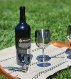 StainlessLUX 73344 Brilliant Stainless Steel Wine Glass / Wine Tasting Goblet (New version with 1/4" taller)