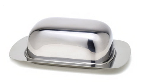 StainlessLUX 75111 Brilliant Stainless Steel Covered Butter Dish