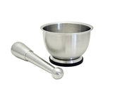 StainlessLUX Brushed Stainless Steel Mortar and Pestle Set/Spice Grinder/Molcajete