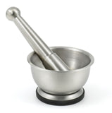 StainlessLUX 75552 Brushed Stainless Steel Spice Grinder / Mortar and Pestle Set / Molcajete (1 Cup)