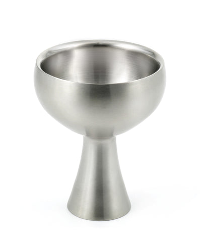 StainlessLUX 75557 Brushed Stainless Steel Double-walled Serving Bowl, Dia. 4.5 Inches x Height 5.6 Inches, Volume 1.25 Cup