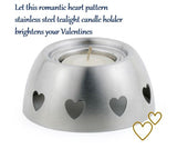 StainlessLUX 77634 Brushed Stainless Steel Tealight Candle Holder set