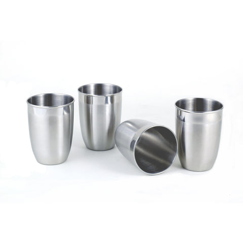 StainlessLUX 77311 Brilliant Stainless Steel Beer Mugs / Craft