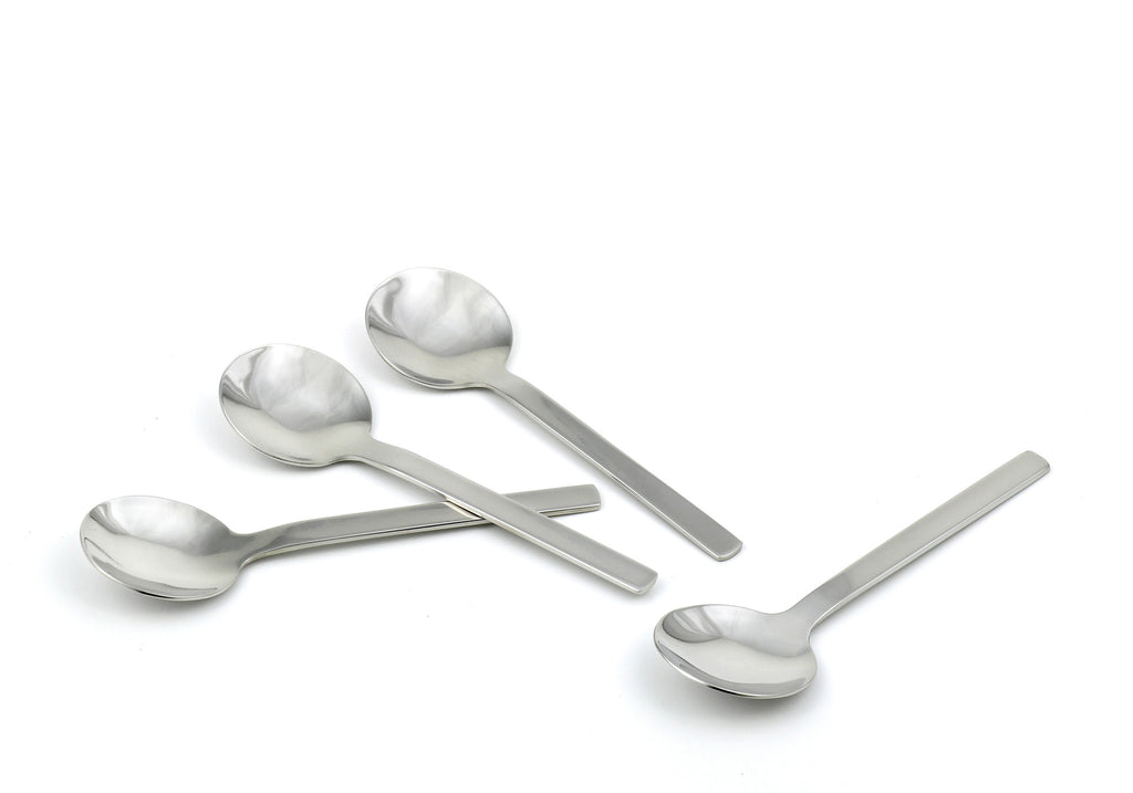 StainlessLUX 77534 Brilliant Stainless Steel Ice Cream Spoon / Teaspoon Set (4 Spoons / Set)